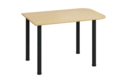 EJH 2 - 120 přístavba jednací, kovová podnož černá, deska 25 mm, bříza světlá